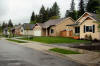 Homes built on Cedar Street in Whitefish, Mt.